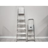 2 SETS OF ALUMINIUM STEP LADDERS