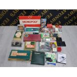 MIXED COLLECTION OF GAMES INCLUDING SCRABBLE AND MONOPOLY