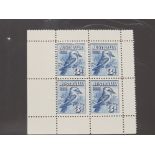 MINATURE SHEET OF 4 AUSTRALIAN 1928 NATIONAL STAMP EXHIBITION 3D KOOKABURA STAMPS, SG MS106A FINE