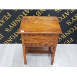 VINTAGE OAK SEWING BOX WITH CONTENTS 63X48X38 CM