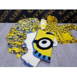 A COLLECTION OF MINIONS ITEMS TO INCLUDE RUG JACKET ETC