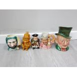 5 CHARACTER JUGS INCLUDES BESWICK MCKINSEY