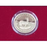 GOLD COIN 1986 1/2 OZ KRUGERRAND PROOF EDITION IN PRESENTATION BOX