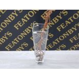 THICK CLEAR GLASS VASE 60CM