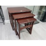 A MAHOGANY NEST OF TABLES BY NATHAN FURNITURE