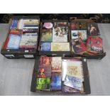 HARDBACK AND PAPERBACK BOOKS TO INCLUDE PHILIPPA GREGORY BERNARD CORNWALL ETC IN 4 BOXES