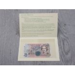 BANKNOTE GUERNSEY 2000 MILLENIUM COMMEMORATIVE £5 UNC IN FOLDER