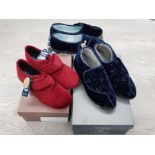 3 SETS OF BOXED SLIPPERS INC PAVERS ALL SIZE 6