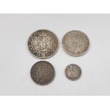 QUEEN VICTORIA 1899 HALF CROWN 1900 FLORIN AND 1841 GROAT PLUS 1887 SHILLING