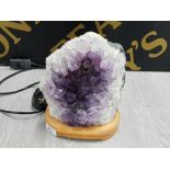 AMETHYST SIDE LAMP (WORKING)