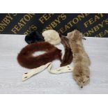 FOX FUR STOLE ERMINE STOLE 2 HATS ETC