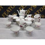 2 POLISH FLORAL PATTERNED CHINA TEA AND COFFEE SETS
