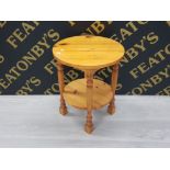 SMALL PINE 2 TIER OCCASIONAL TABLE