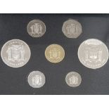 7 JAMAICA PROOF COIN SET B.UNC COA