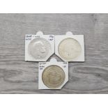 3 EGYPTIAN SILVER COINS 1968 1 EGP 1970 1 EGP (2)