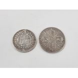 QUEEN VICTORIA 1889 DOUBLE FLORIN AND 1889 HALF CROWN