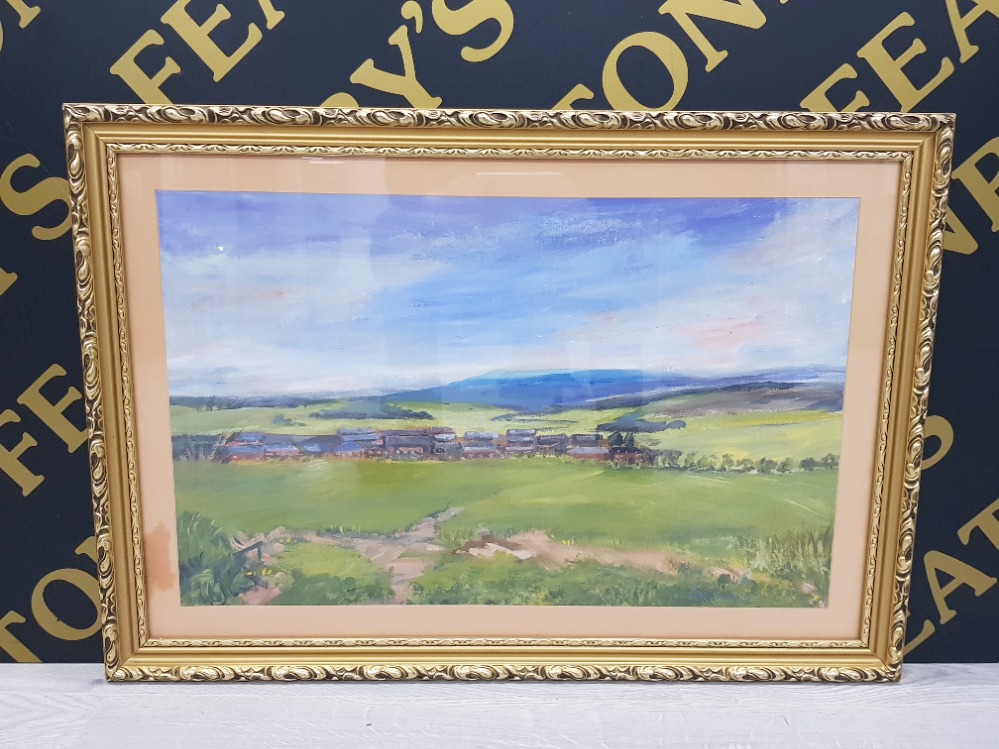 FRAMED OIL ON CANVAS OF A COUNTRY SCENE SIGNED TOM FURNESS