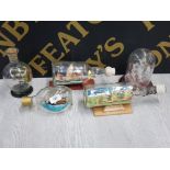 5 VINTAGE SHIP IN A BOTTLE ORNAMENTS