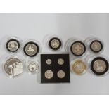 13 ROYAL MINT UK 2006 SILVER PROOF COIN SET INCLUDING MAUDY SET OF 4 FOR THE QUEENS 80TH BIRTHDAY