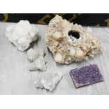 COLLECTION OF LARGE CRYSTAL MINERAL PIECES