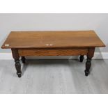 OAK RECTANGULAR SHAPED LOW SIDE TABLE, L106 X W43 X H45CM