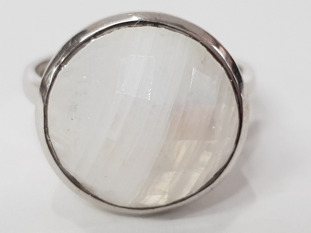 TWO SILVER AND QUARTZ RINGS STAMPED SIZES T 1/2 AND U 13.1G GROSS - Image 2 of 4