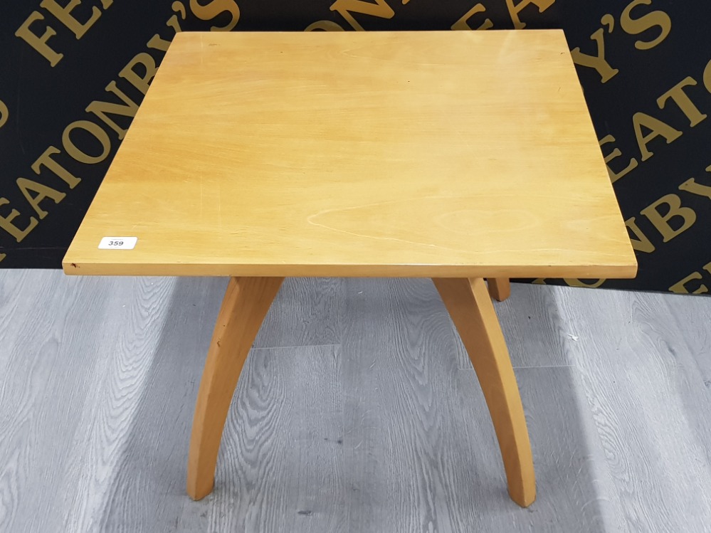 MODERN BEECH OCCASIONAL TABLE