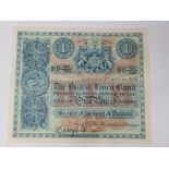 SCOTLAND BANK LINEN 1 POUND BANKNOTE DATED 3-8-1916 CLEANED AND PRESSED ABOUT VF