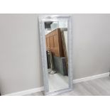 CHROME GILT FRAMED HALL MIRROR 157X63CM