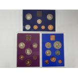 3 COINAGE OF GREAT BRITAIN AND NORTHERN IRELAND PROOF SETS, ALL IN ORIGINAL CASES DATED 1977,1980,