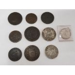 SPAIN MIXED COINAGE INCLUDING OLD COPPER AND SILVER COIN HIGH GRADES