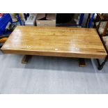 A RECLAIMED WOOD COFFEE TABLE 155.5 X 44 X 68CM