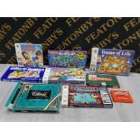 9 BOXED VINTAGE BOARD GAMES INCLUDES SCRABBLE, BERSERK, GAME OF LIFE AND OTHERS