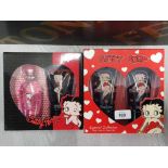 2 BOXED NOVELTY BETTY BOOP BODY LOTION AND SHOWER GEL SETS