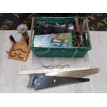 TOOLS TO INCLUDE SAWS HOBBY TILE CUTTER CAMPING STOVE ETC