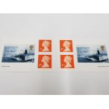6 FIRST CLASS ROYAL MAIL 2001 STAMP BOOKLET WITH SUBMARINES SELF ADHESIVE