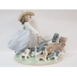 LLADRO PRIVILEGE FIGURE 6784 PUPPY PARADE WITH ORIGINAL BOX