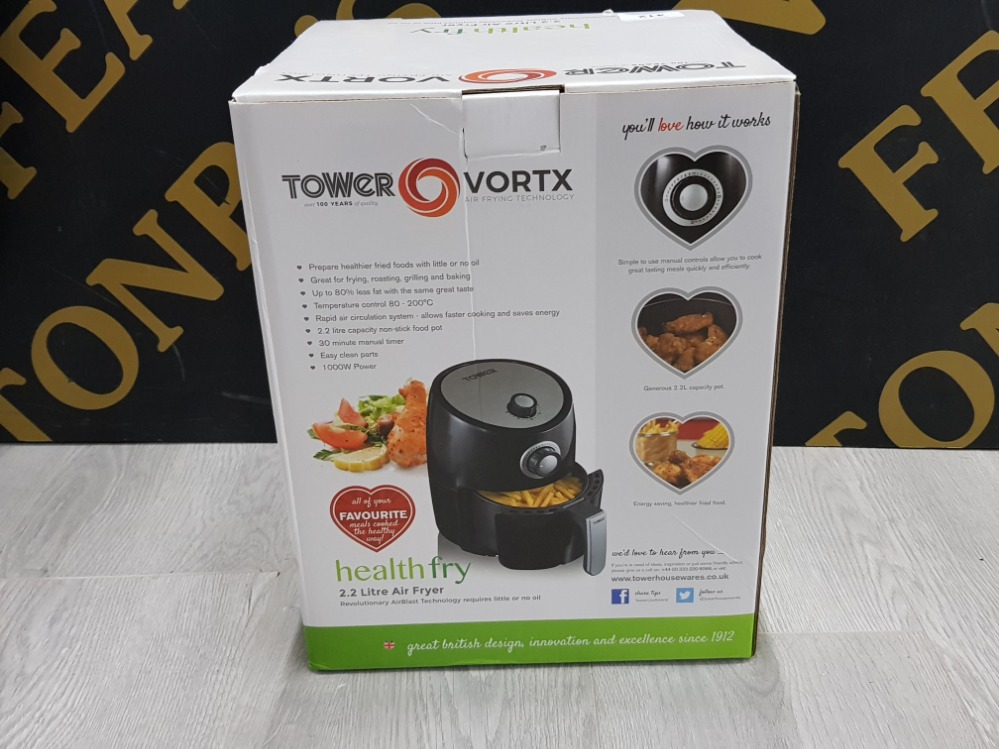 TOWER VORTX HEALTH FRY 2.2 LITRE AIR FRYER, BOXED - Image 2 of 2