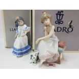 2 LLADRO FIGURES INCLUDES 5193 JUANITA THE SPANISH FLAMENCO DANCER AND 5466 CHIT CHAT BOTH WITH