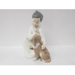 LLADRO FIGURE 4522 BOY WITH DOG IN ORIGINAL BOX