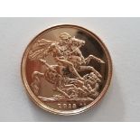 22CT GOLD 2013 FULL SOVEREIGN COIN