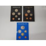 3 ROYAL MINT DECIMAL COIN SETS INCLUDES 1971 GAMBIA, 1974 FALKLAND ISLANDS AND BOTSWANA ALL COMPLETE