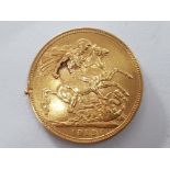 22CT GOLD 1912 FULL SOVEREIGN COIN
