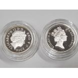 TWO 1 POUND COINS INCLUDES 925 SILVER PROOF 1995 WELSH COIN MINTAGE 40,000 AND 925 SILVER PROOF 2004