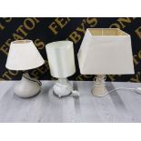 3 MISC TABLE LAMPS