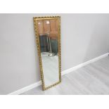 GILT FRAMED NARROW HALL MIRROR