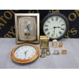 COLLECTION OF 11 VARIOUS CLOCKS INC 7 MINIATURE ONES