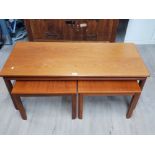 TEAK NEST OF TABLES BY G PLAN COFFEE TABLE MEASURES 122CM WIDE