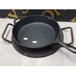 USA LODGE CAST FRYING PAN AND SKILLET