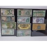 SELECTION OF DIFFERENT BANKNOTES INCLUDES 6 SCOTLAND 1 POUND NOTES, 3 JERSEY 1 POUND NOTES PLUS